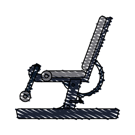 Exercise machine icon of fitness gym and sport theme Isolated design Vector illustrationのイラスト素材