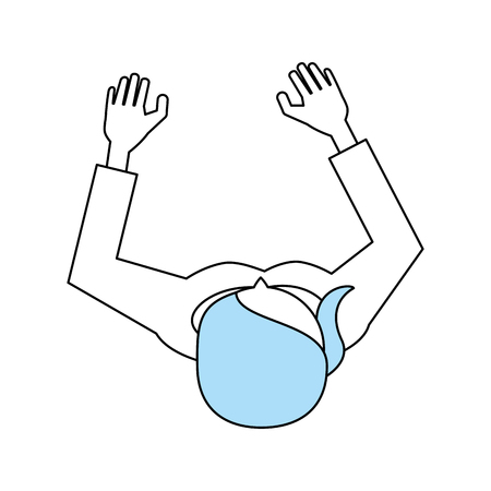 Woman of girl female avatar person people and human theme Isolated design Vector illustrationのイラスト素材