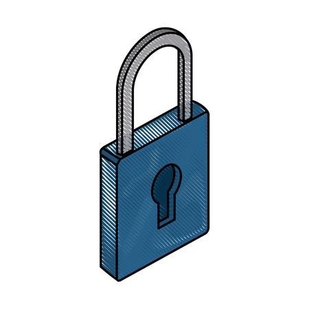 Padlock security system icon vector illustration graphic designのイラスト素材