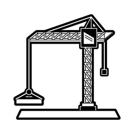 Construction crane tower icon vector illustration graphic designのイラスト素材