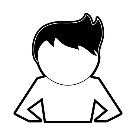 Man confused cartoon icon vector illustration graphic designのイラスト素材