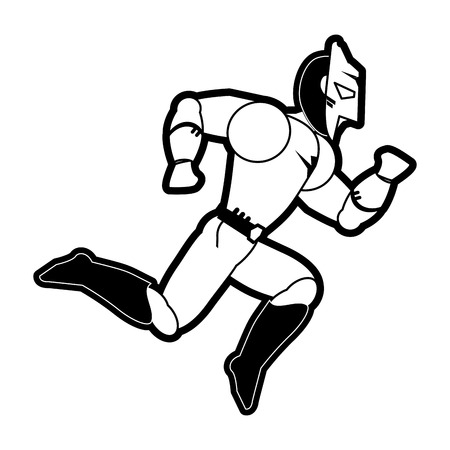 Superhero character cartoon icon vector illustration graphic design.のイラスト素材