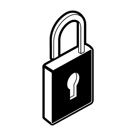 Padlock security system icon vector illustration graphic designのイラスト素材