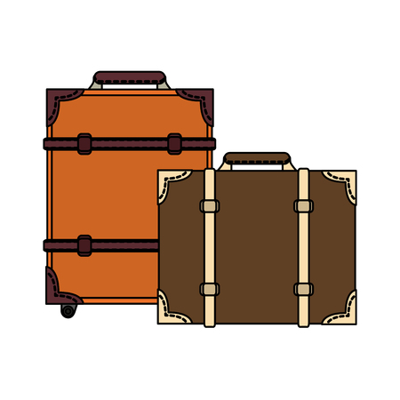 Vintage suitcases icon image vector illustration design.のイラスト素材