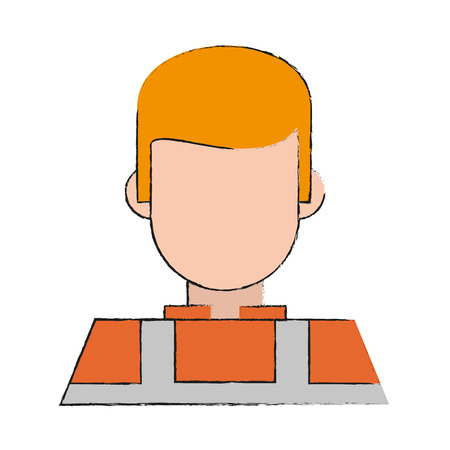 Man faceless cartoon icon vector illustration graphic designのイラスト素材