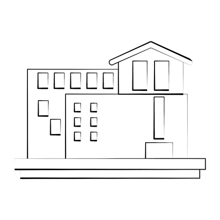 Industrial plant factory icon vector illustration graphic designのイラスト素材