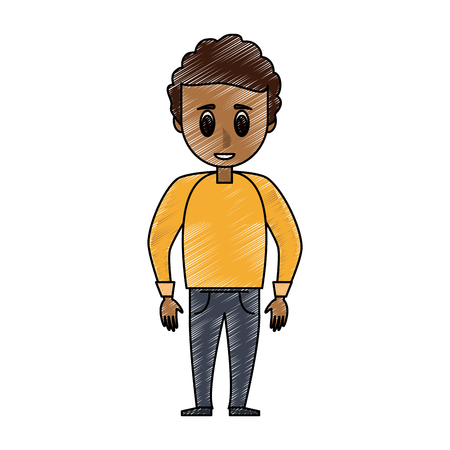 Young man cartoon icon vector illustration graphic designのイラスト素材