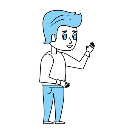 Young man cartoon icon vector illustration graphic designのイラスト素材