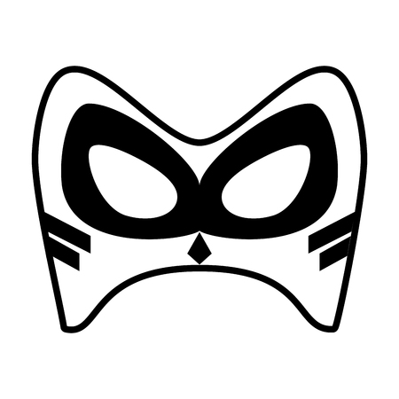 mask superhero icon image vector illustration design  black and whiteのイラスト素材