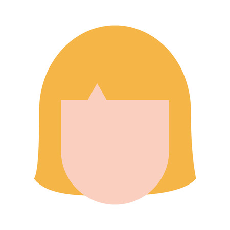 blonde woman avatar icon image vector illustration designのイラスト素材