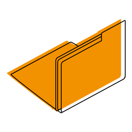 file folder icon image vector illustration design  yellow colorのイラスト素材