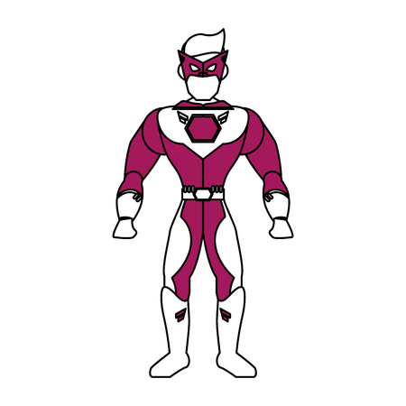superhero standing avatar icon image vector illustration designのイラスト素材