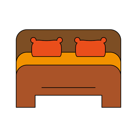 bed frontview icon image vector illustration designのイラスト素材