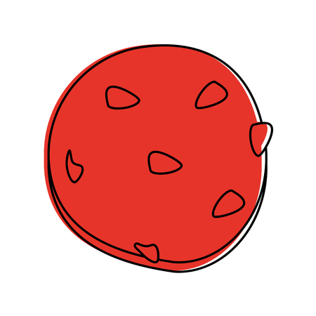 biscuit cookie icon image vector illustration design red colorのイラスト素材