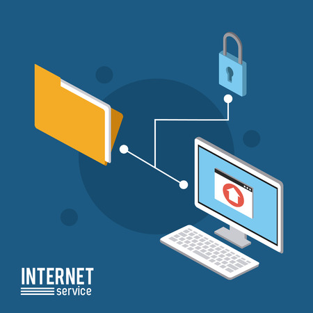 Internet service infographic over white background vector illustration graphic designのイラスト素材