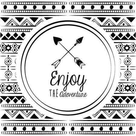 Decorative boho pattern background over white background vector illustration graphic designのイラスト素材