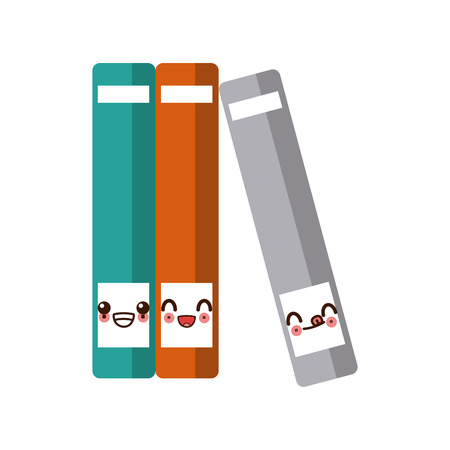 Set of books cute cartoon icon vector illustrationのイラスト素材