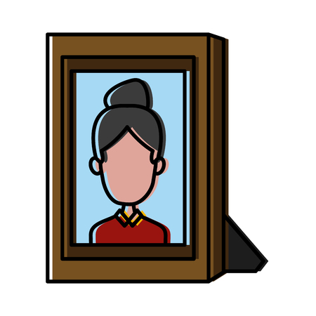 girl picture frame icon vector illustration graphic designのイラスト素材