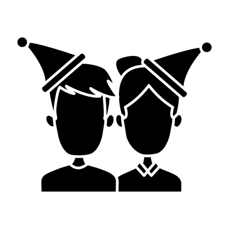 Couple in christmas icon vector illustration graphic designのイラスト素材