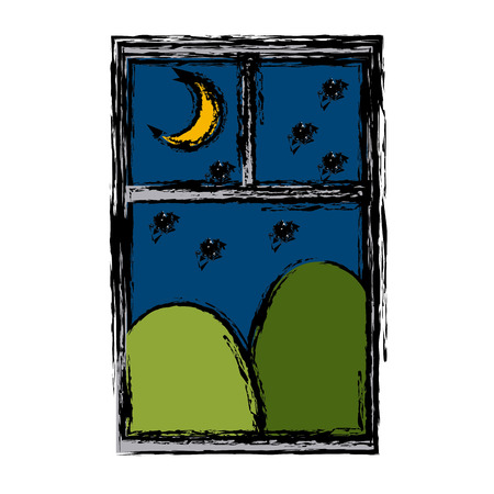 Cityscape window view icon vector illustration graphic designのイラスト素材