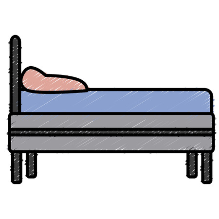 Bed room interior icon vector illustration graphic designのイラスト素材