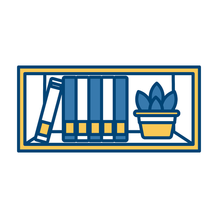 Shelf with books icon vector illustration graphic designのイラスト素材