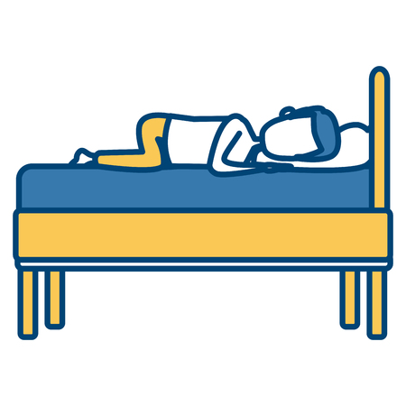 Sleeping in bed icon vector illustration graphic designのイラスト素材