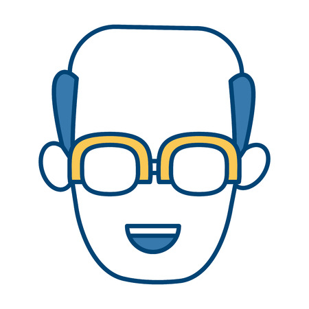 Man with glasses icon vector illustration graphic designのイラスト素材
