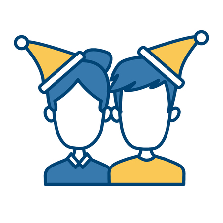 Couple in christmas icon vector illustration graphic designのイラスト素材