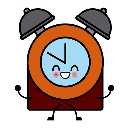 Clock with bells cute cartoon icon illustration.のイラスト素材