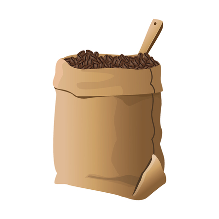 Bag of coffee beans icon vector illustration graphic designのイラスト素材