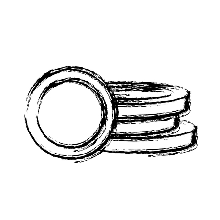Coins piled up icon vector illustration graphic designのイラスト素材