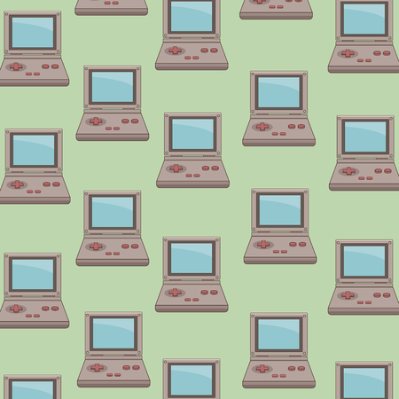 Classic videogames and console background over white background vector illustrationのイラスト素材