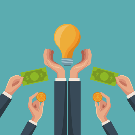 Crowfunding and business icon vector illustration graphic designのイラスト素材