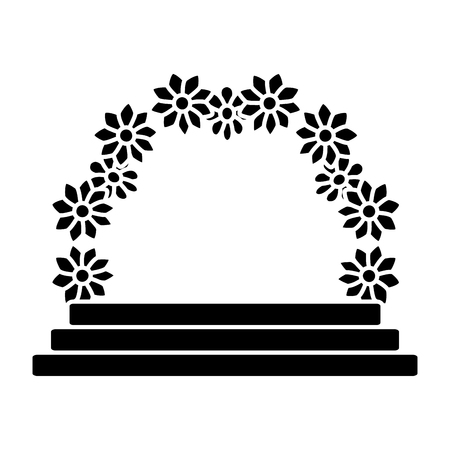 Round frame of flowers icon vector illustration graphic designのイラスト素材