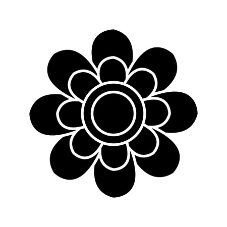 Beautiful decorative flowers icon vector illustration graphic designのイラスト素材