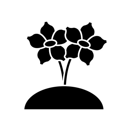 Beautiful planted flowers icon vector illustration graphic designのイラスト素材