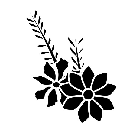 Beautiful decorative flowers icon vector illustration graphic designのイラスト素材