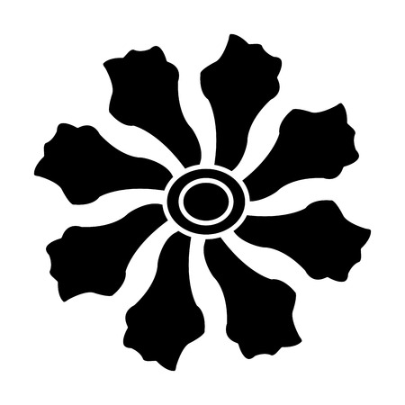 Beautiful decorative flowers icon vector illustration graphic designのイラスト素材