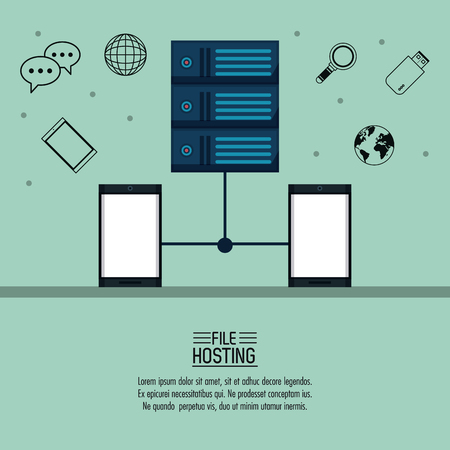 File hosting technology icon vector illustration graphic designのイラスト素材