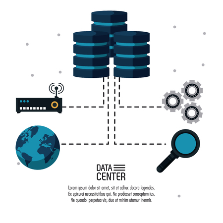 Data center storage icon vector illustration graphic designのイラスト素材