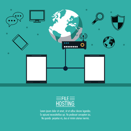 File hosting technology icon vector illustration graphic designのイラスト素材