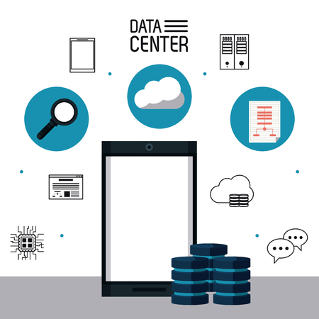 Data center storage icon vector illustration graphic designのイラスト素材