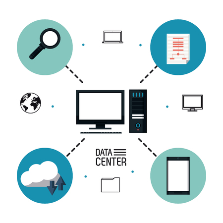 Data center storage icon vector illustration graphic designのイラスト素材