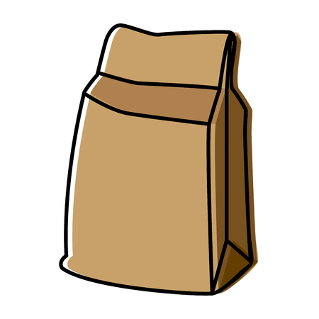 paper food bag icon vector illustration graphic designのイラスト素材