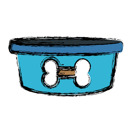 dog bowl bone icon vector illustration graphic designのイラスト素材