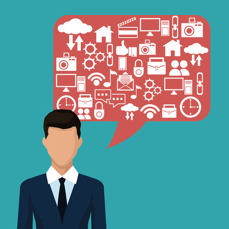 Social media technologyのイラスト素材