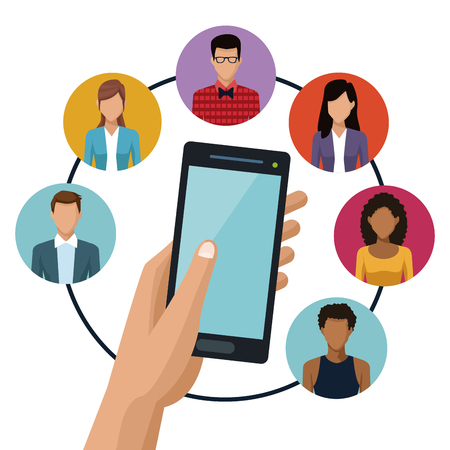Social media technologyのイラスト素材