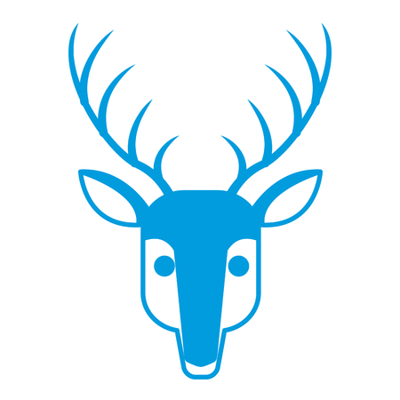 Reindeer animal cartoon icon vector illustration graphic designのイラスト素材