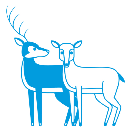 Deer animal cartoon icon vector illustration graphic designのイラスト素材